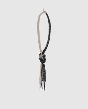 Peserico Black necklace with monil chain S35325C009889