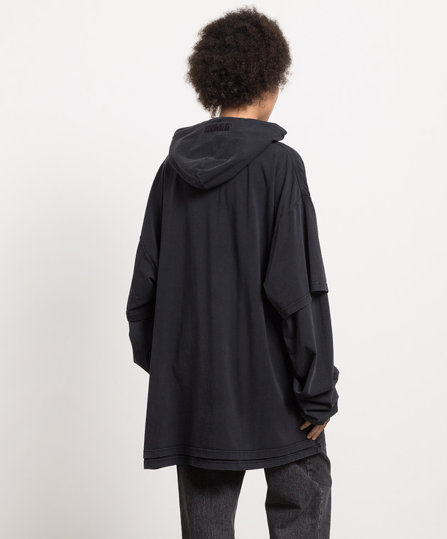 Vetements Black hoodie with print UE54LS160B image 4