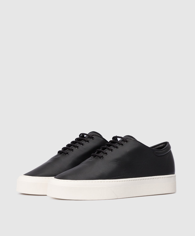The Row Black Leather Sneakers F1205N60 image 2