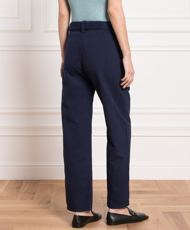 Etro Blue pants with embroidery D135167959 изображение 3