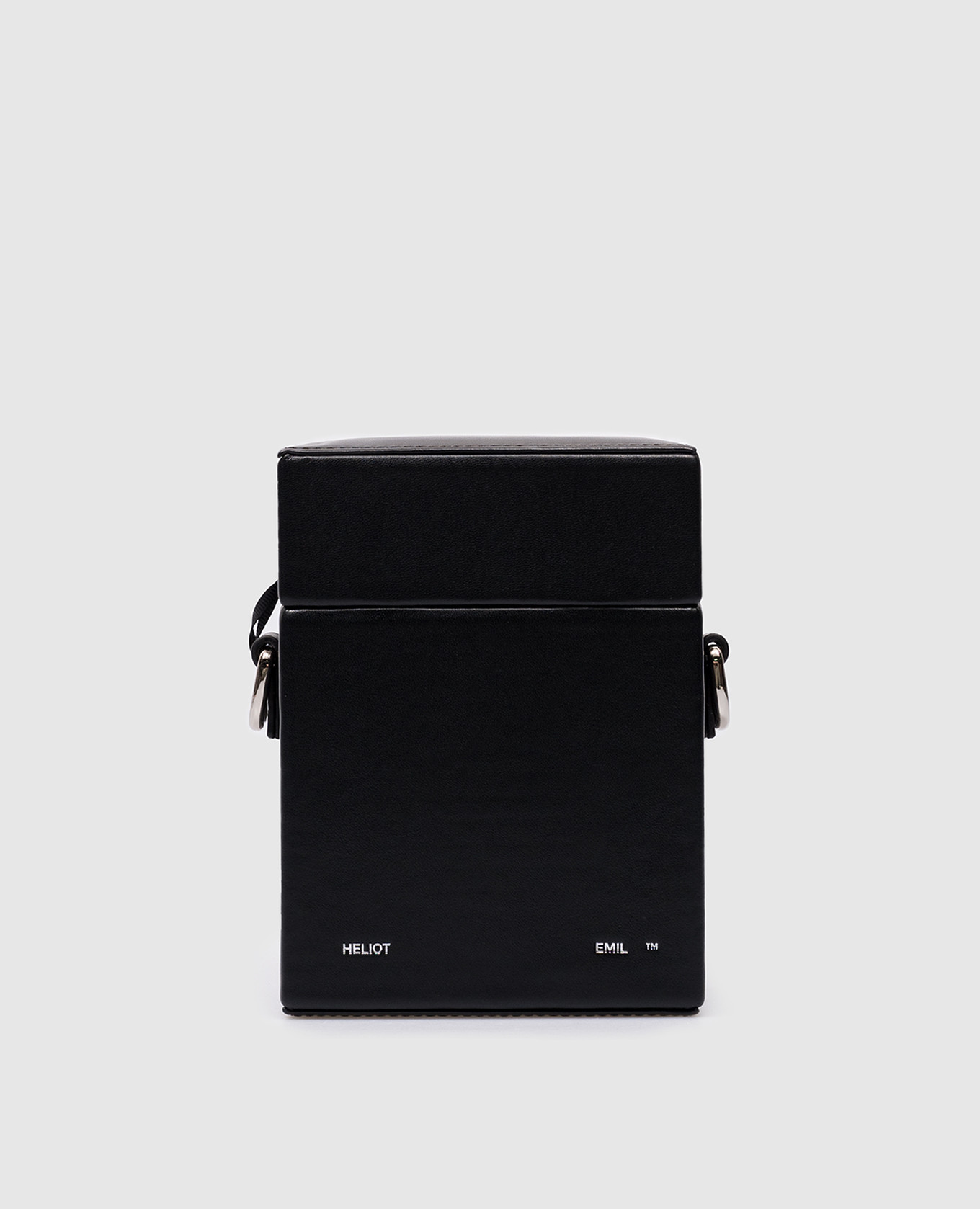 

Черная кожаная сумка STRAP BOX, Черный, Сумки через плечо