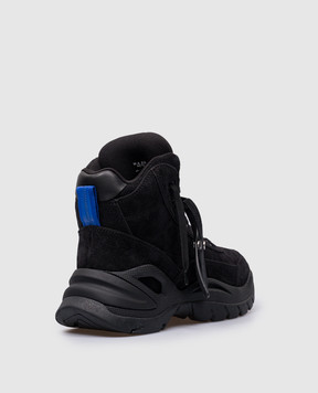 Off-White Чорні замшеві черевики Hiker High Top OMIL004F23LEA001