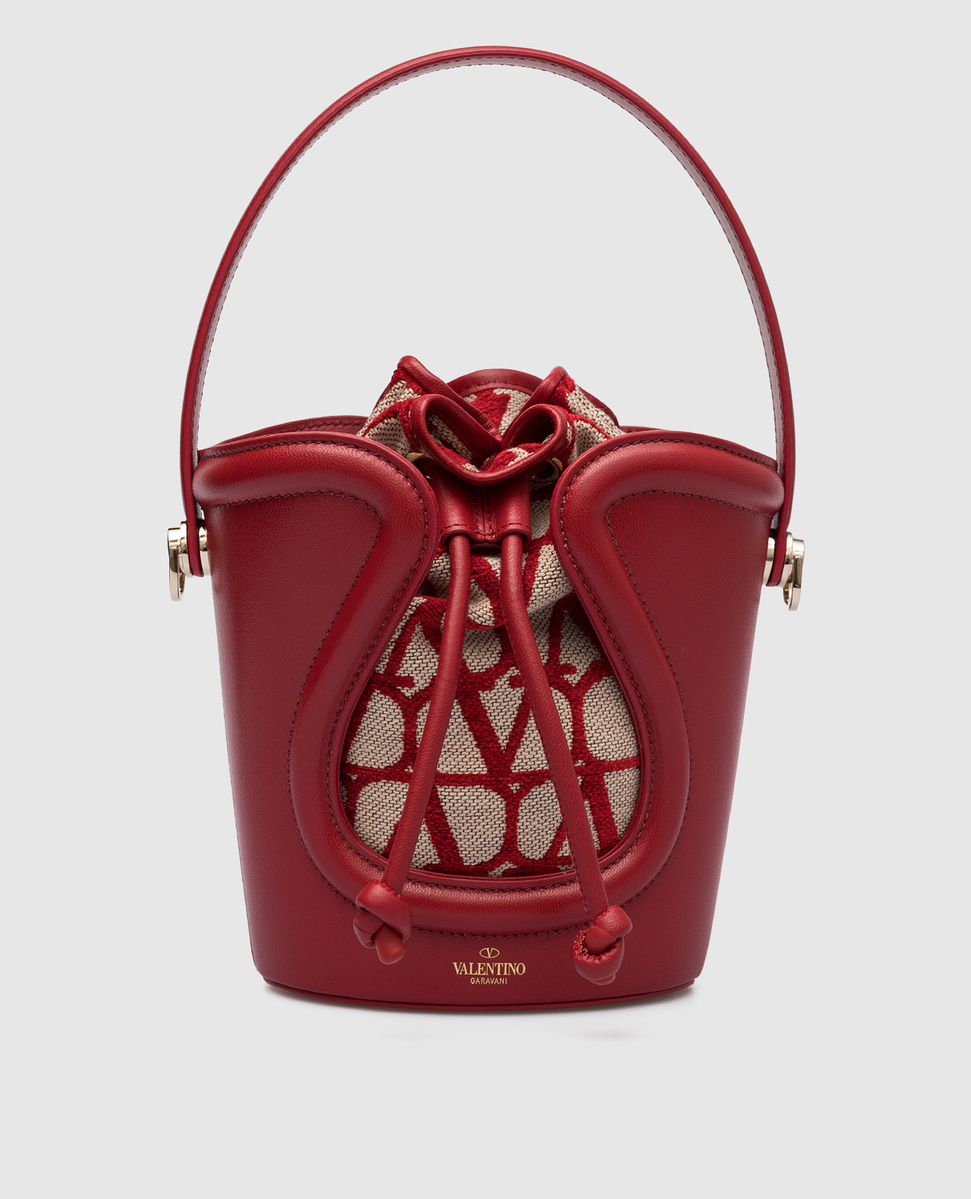 

Красная сумка бакет-бег с принтом Toile Iconographe, Красный, Сумки через плечо