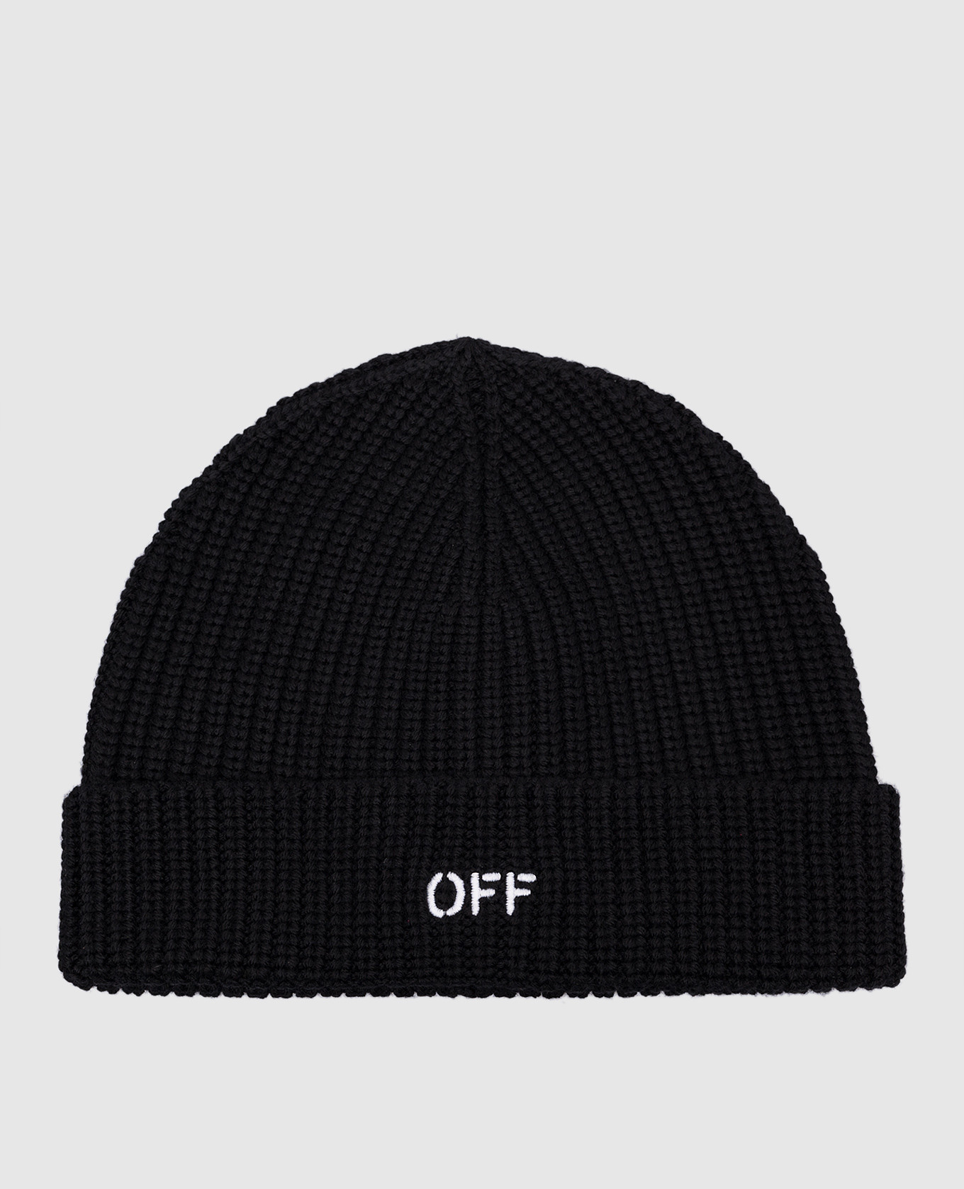 

Черная шапка из шерсти с вышивкой логотипа, Черный, Шапки