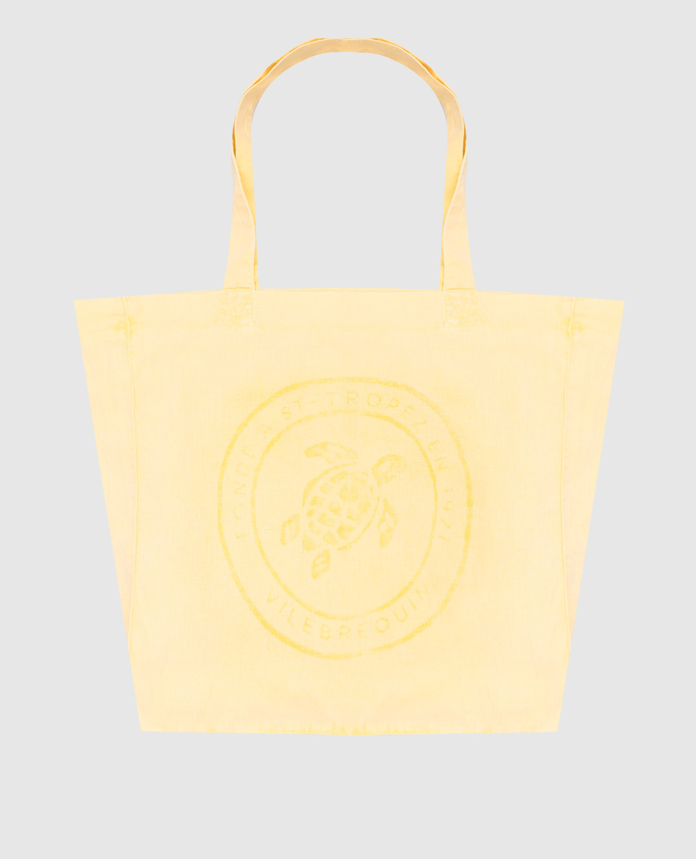 Babel yellow linen beach bag