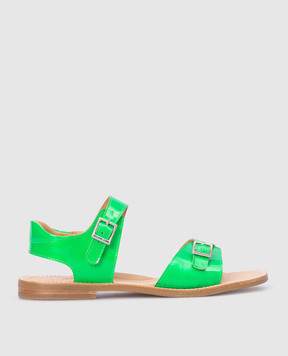 Zecchino D'oro Детские неоново-зеленые сандалии из лакированной кожи A2119062829
