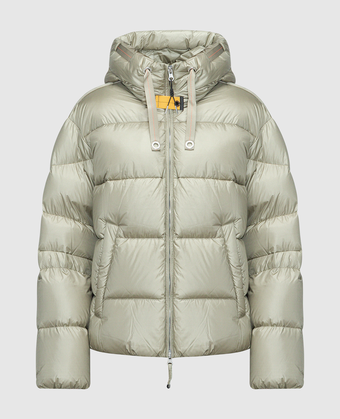 Tilly green down jacket with logo