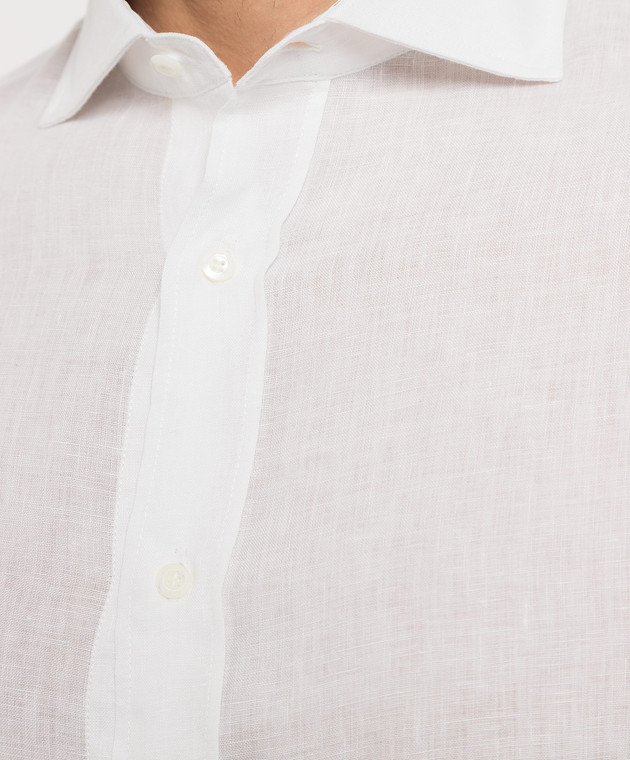 Brunello Cucinelli White linen shirt MB6080627 изображение 5