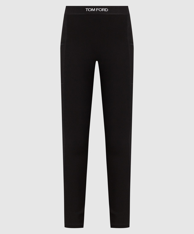 Tom Ford - Black leggings with a contrasting logo print PAJ142FAX021 buy at  Symbol