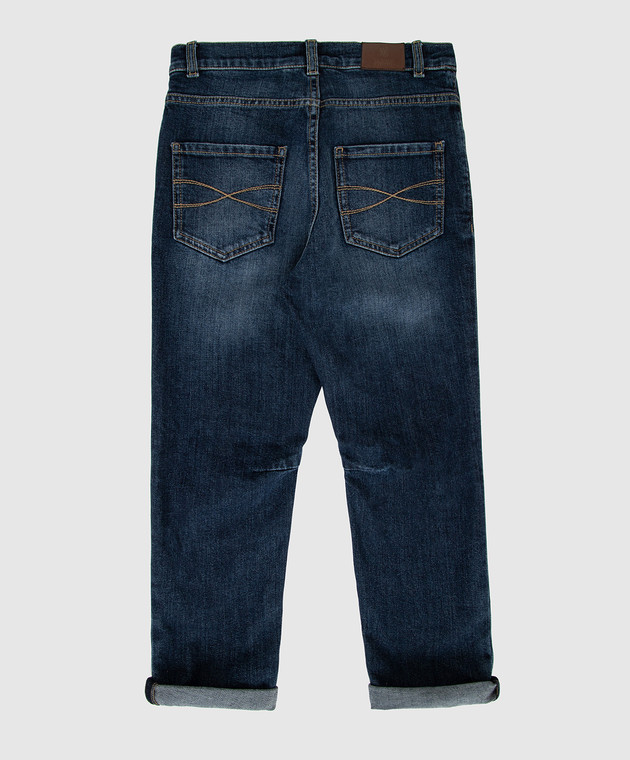 Brunello Cucinelli Детские синие джинсы B283PD300A изображение 2