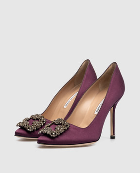 Manolo Blahnik Фіолетові човники Hangisi з кристалами HANGISI