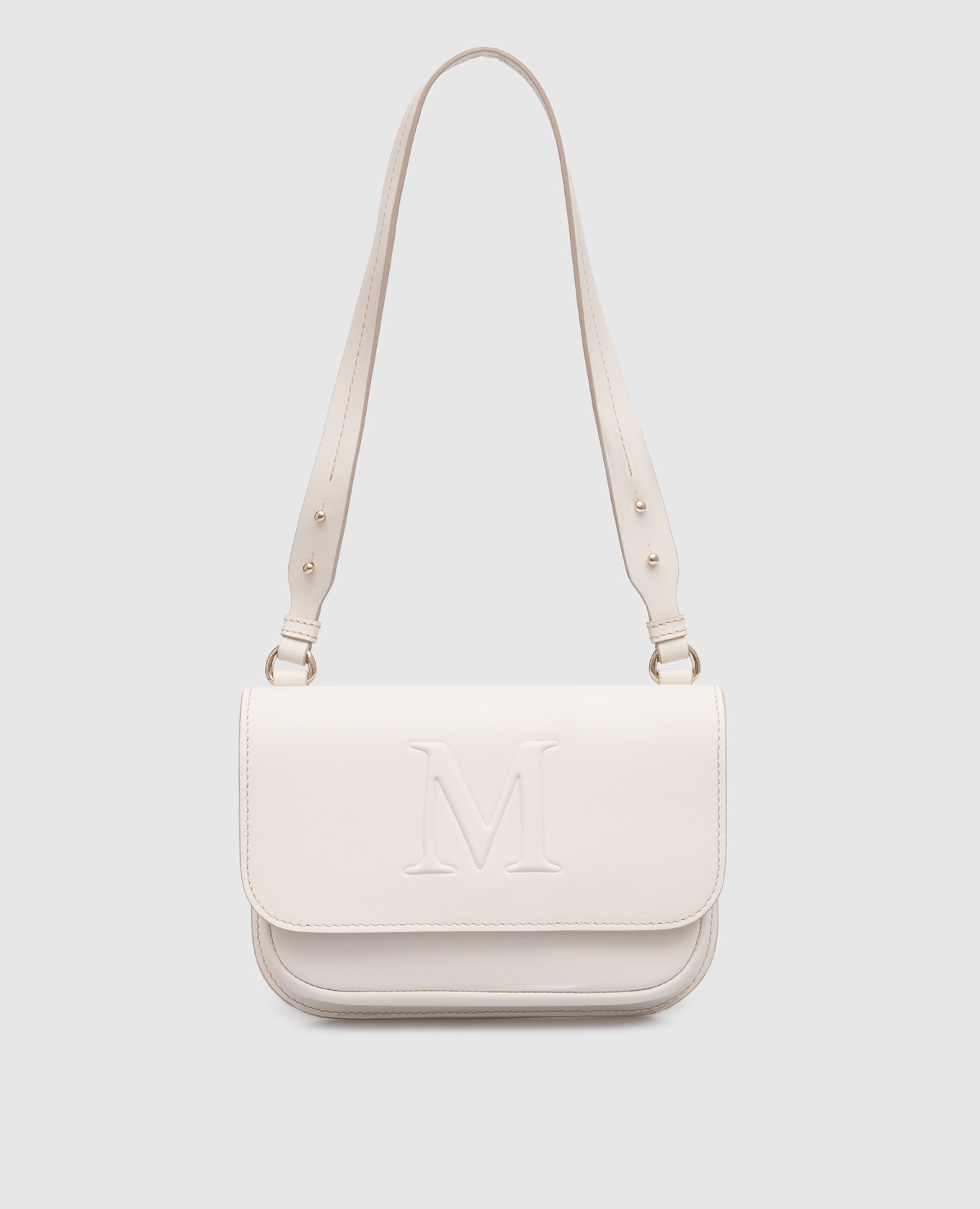 MYMHTZL White Leather Messenger Bag