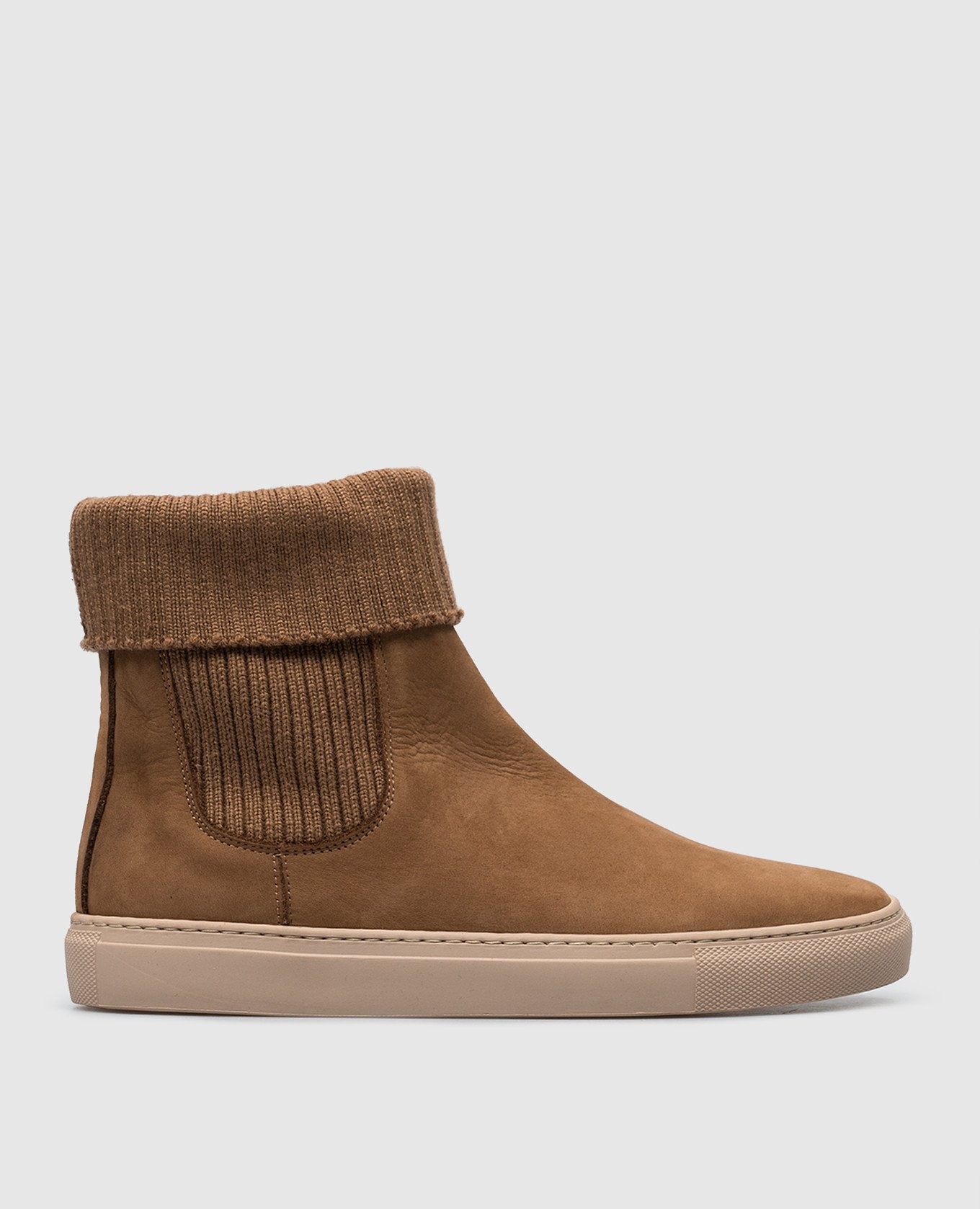 Brown combination Chelsea boots