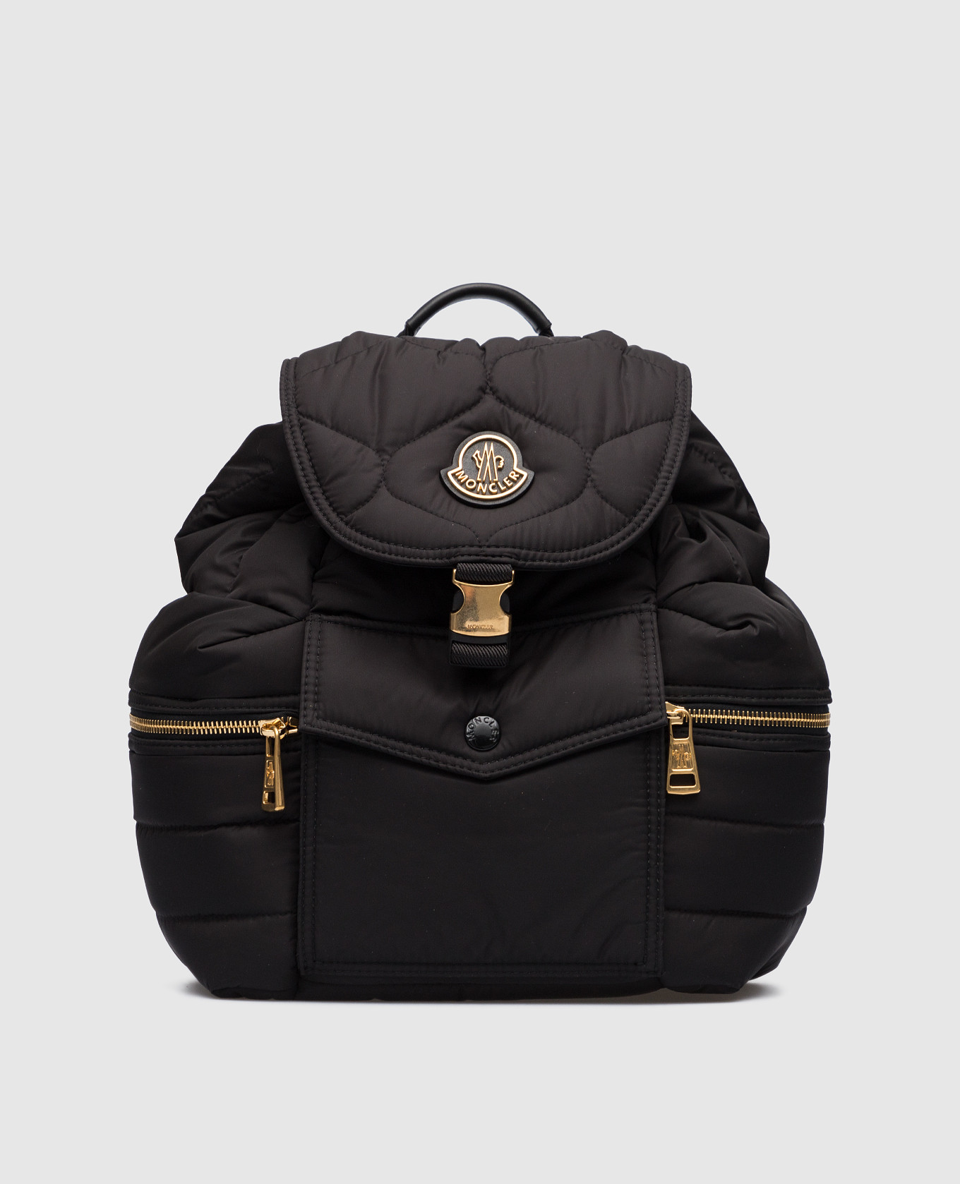 Черный стеганый рюкзак Astro с логотипом патча.