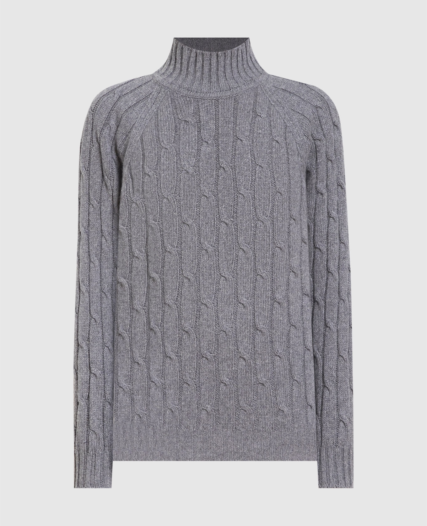 Gray sweater made of cashmere in a textured pattern