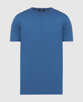 Tom Ford Синяя футболка с логотипом T4M081040