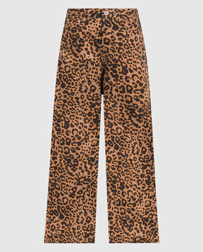 Vetements Коричневі джинси в леопардовий принт UE54PA360L