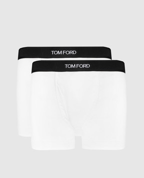 Tom Ford Набор белых трусов-боксеров с логотипом. T4XC31040