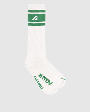 AUTRY Білі шкарпетки з контрастним логотипом A54ESOPU62WG