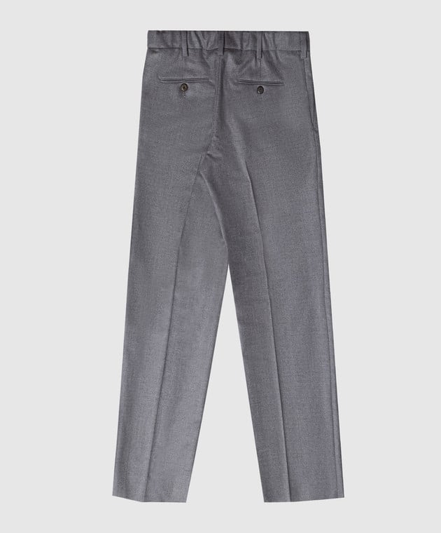 Stefano Ricci Children's gray pants made of wool Y1T0900000W610 image 2
