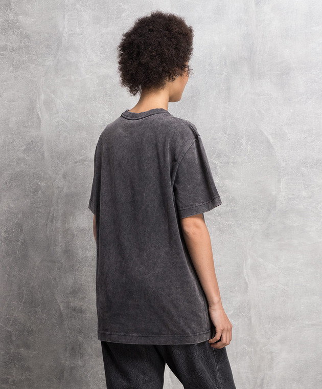 Alexander Wang Серая футболка с логотипом UCC1231602 изображение 4