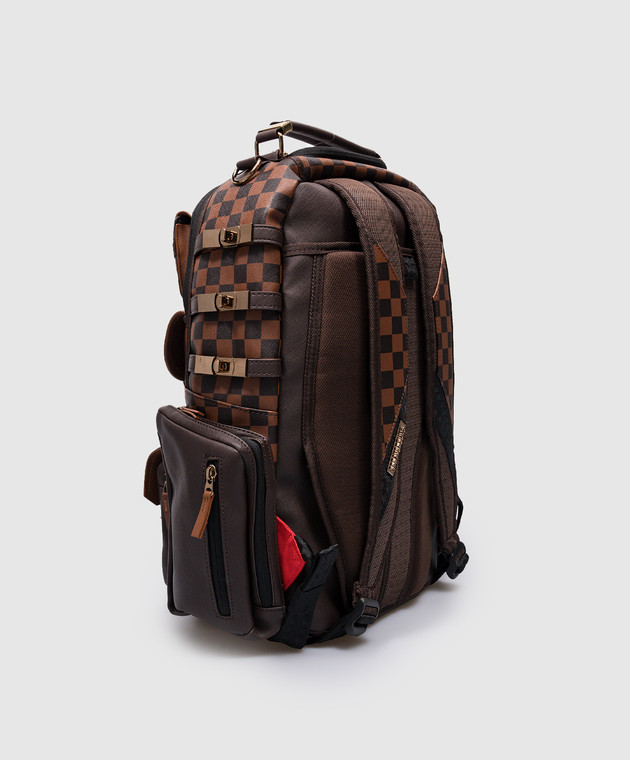 Sprayground - Children's brown backpack Checkmate Royale 