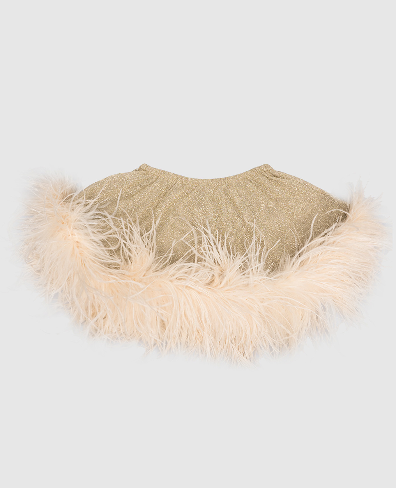 

Детская бежевая юбка Osemini Lumiere Plumage с перьями страуса, Бежевый, Юбки Мини