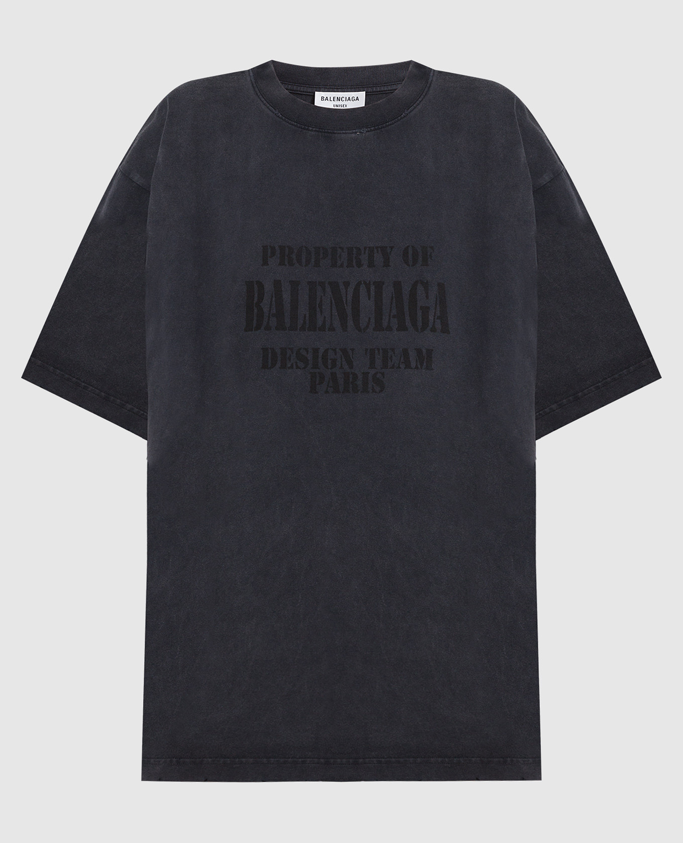 

Темно-серая футболка из винтажного трикотажа с принтом логотипа, Тёмно-серый, Футболки