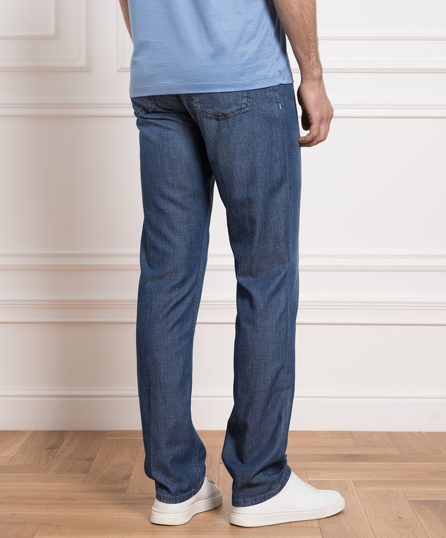 Stefano Ricci Blue jeans with a distressed effect MST31S2010T0065 image 4