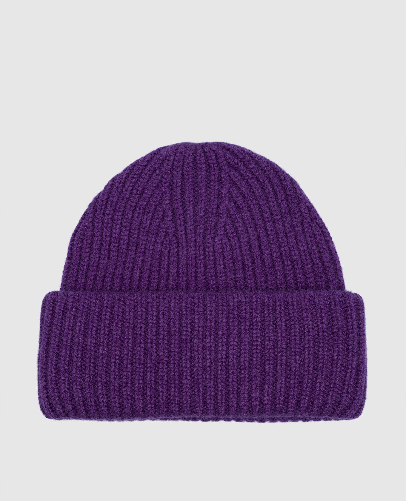 Purple hat made of wool and cashmere