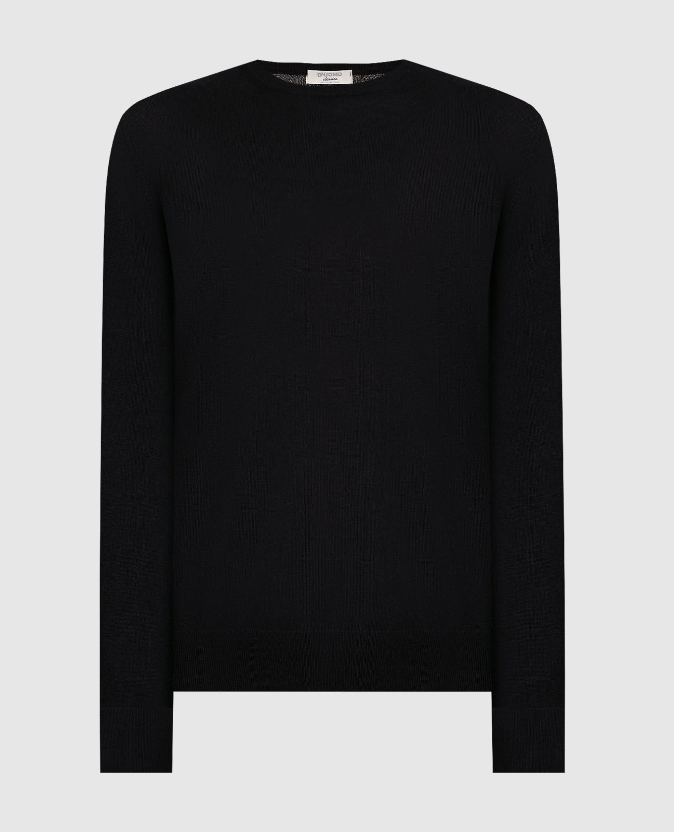 Black merino wool jumper