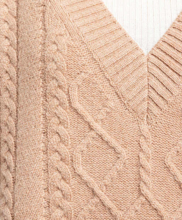 Ballantyne Brown vest made of wool in a pattern B1S1117W113 image 5