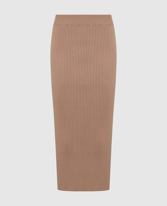 CALOTTA brown striped skirt