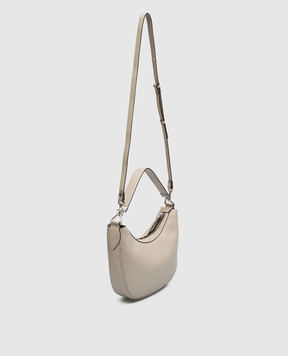 Gianni Chiarini Бежева шкіряна сумка-хобо Costanza з логотипом BS10185TKL