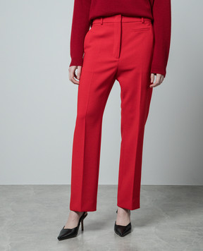 Max Mara Sportmax Червоні штани ROMAGNA з вовни ROMAGNA