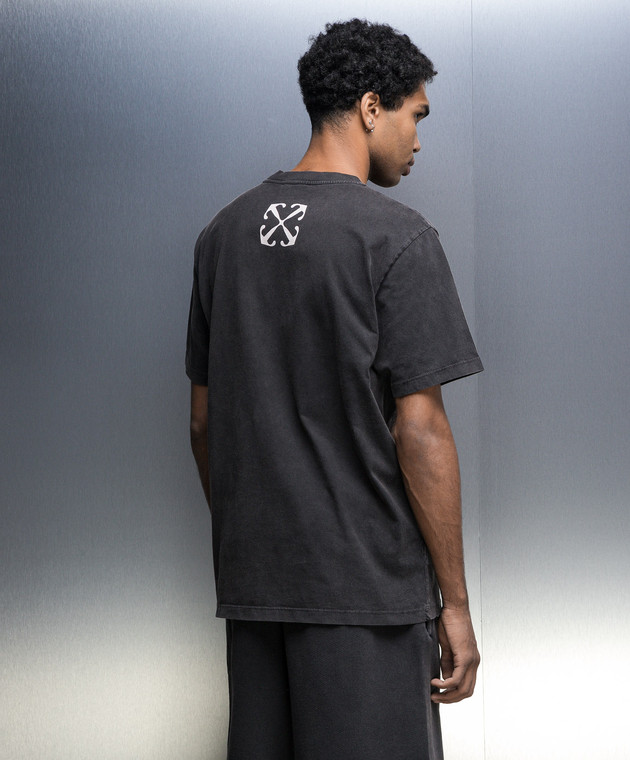 Off-White - Коричневые футболки Bacchus Skate OMAA027F23JER005