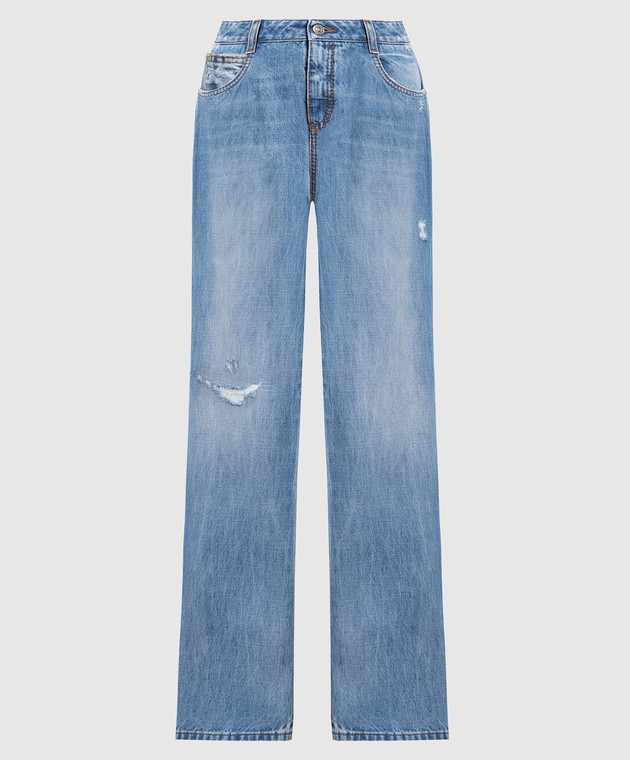 Ermanno Scervino Blue jeans with a distressed effect D427P711FKX