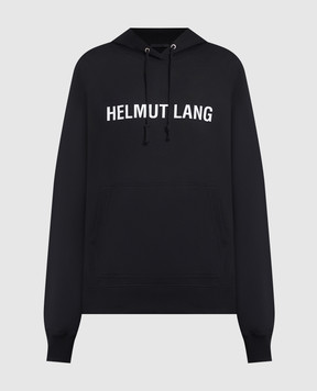 Helmut Lang Чорне худі з принтом логотипа L09HM521w