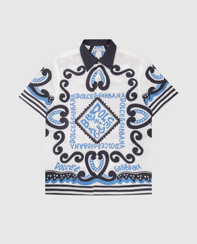 Dolce&Gabbana Детская белая рубашка в принт Marina L44S08G7L0J36