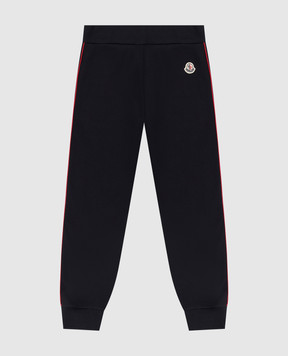 Moncler ENFANT Дитячі сині джогери з лампасами 8H00003809B312
