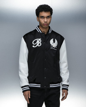 Balmain Чорний бомбер з вовни з вишивкою логотипа CH1TF290PC15