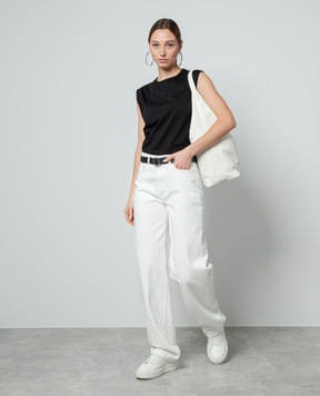 Lou Lou Studio Білі джинси SAMUR з патчем логотипа SAMUR