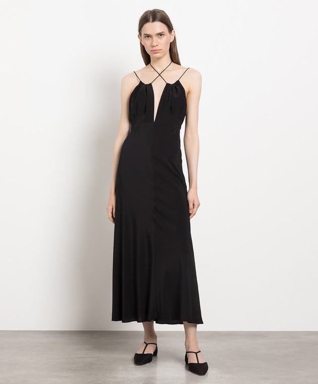 Toteme Black silk maxi dress 2326025233 buy with European delivery