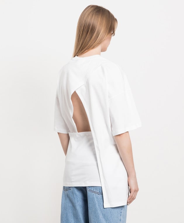 Gauchere White t-shirt with curly cuts M12317161325 image 3