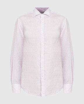 Brunello Cucinelli Сиреневая рубашка из льна MB6081718