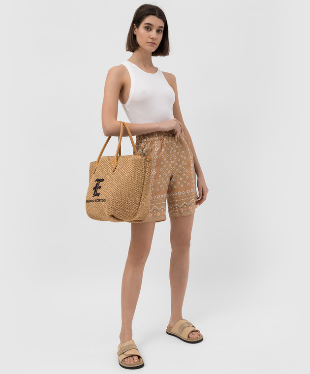 Ermanno Scervino Плетеная сумка-шоппер с эмблемой и логотипом D403S376RDM изображение 2