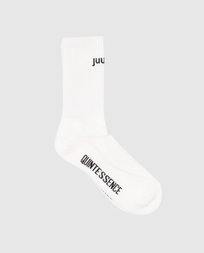Juun.j Білі шкарпетки з логотипом JC42KTP011