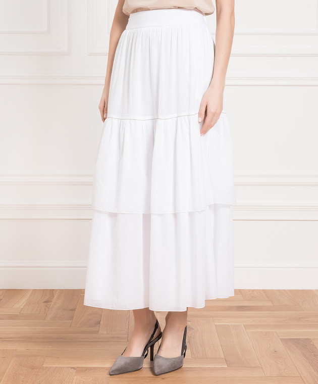 Peserico White skirt with monil chain P05255L100481 изображение 3