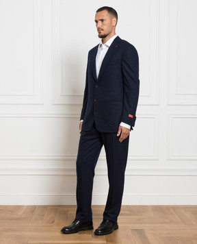 ISAIA Синий костюм из шерсти и кашемира 521ASI00794720