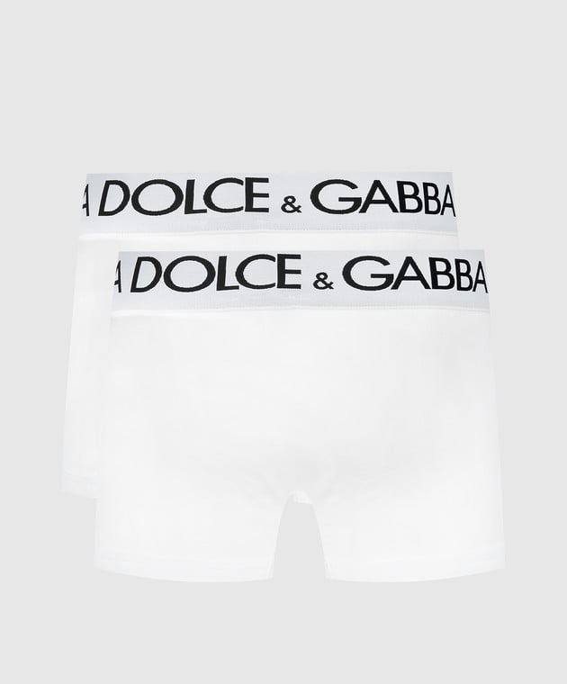 Dolce&Gabbana Set of white boxer briefs with logo M9D70JONN97 image 2